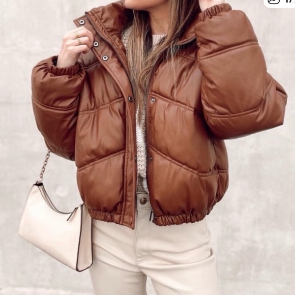 Zara Jackets & Blazers - Zara Chestnut Puffer Jacket